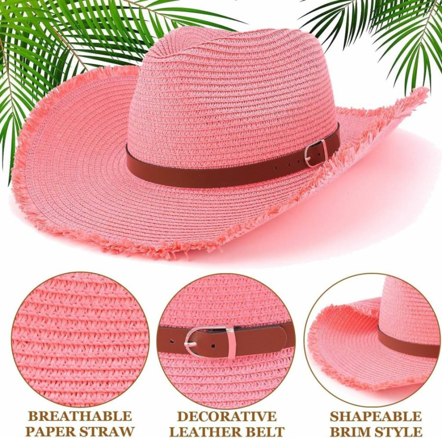EINSKEY Shapeable Wide Brim Cowboy Hat for Men & Women - Adjustable Western Sun Hat with Detachable Chin Strap