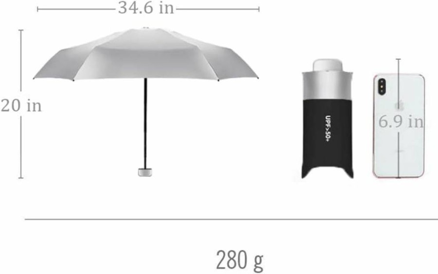 AFULILI Compact Travel Umbrella with UV Protection - Lightweight Portable Sun & Rain Umbrella for Outdoor Activities