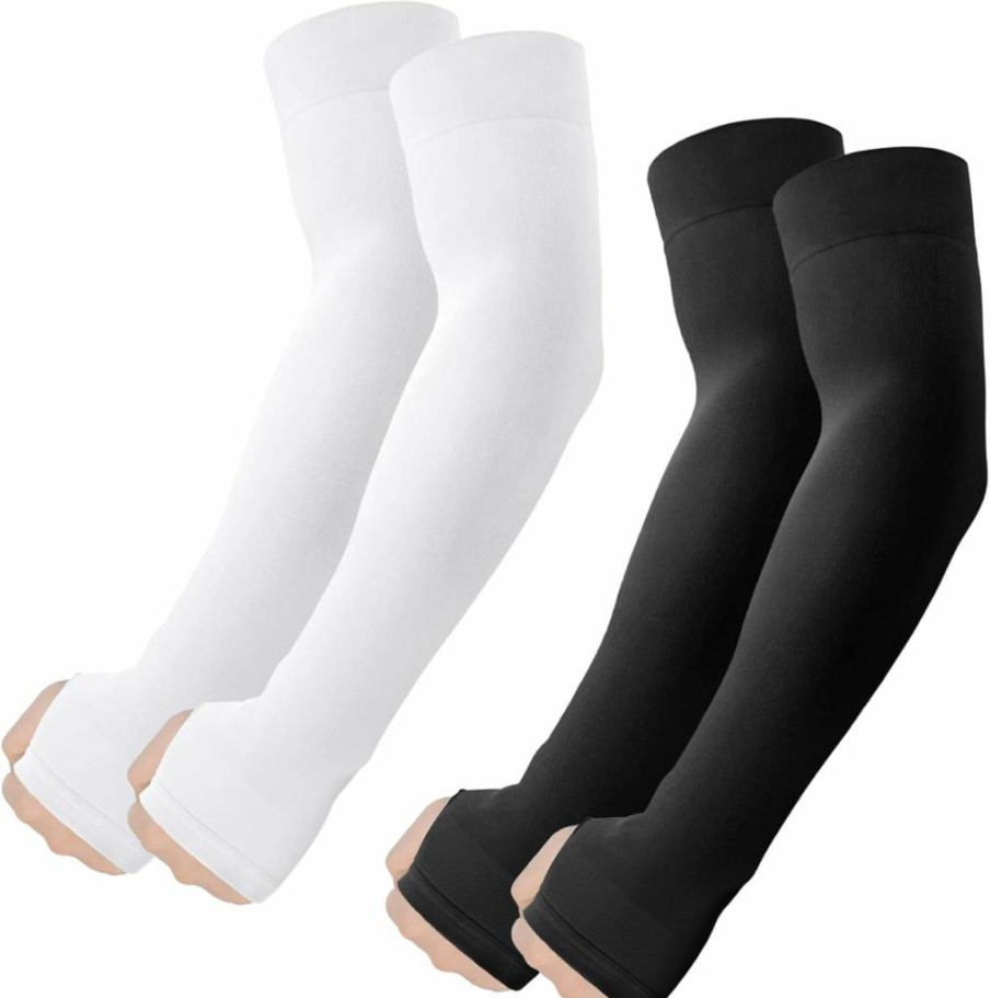 ROXUN UV Protection Arm Sleeves with Thumb Hole - Cooling Compression Sun Sleeves for Men & Women, Athletic Sports Arm Covers