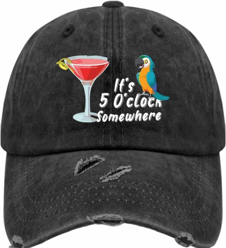 Stylish Women's Outdoor Cap - 'It's 5 O'Clock Somewhere' Sun Hat for Summer