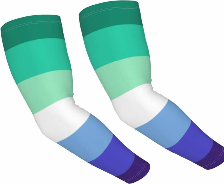 TEEMAD Unisex Pride Flag UV Protection Arm Sleeves - Gay Man Compression Sun Sleeves for Sun Protection & Sports