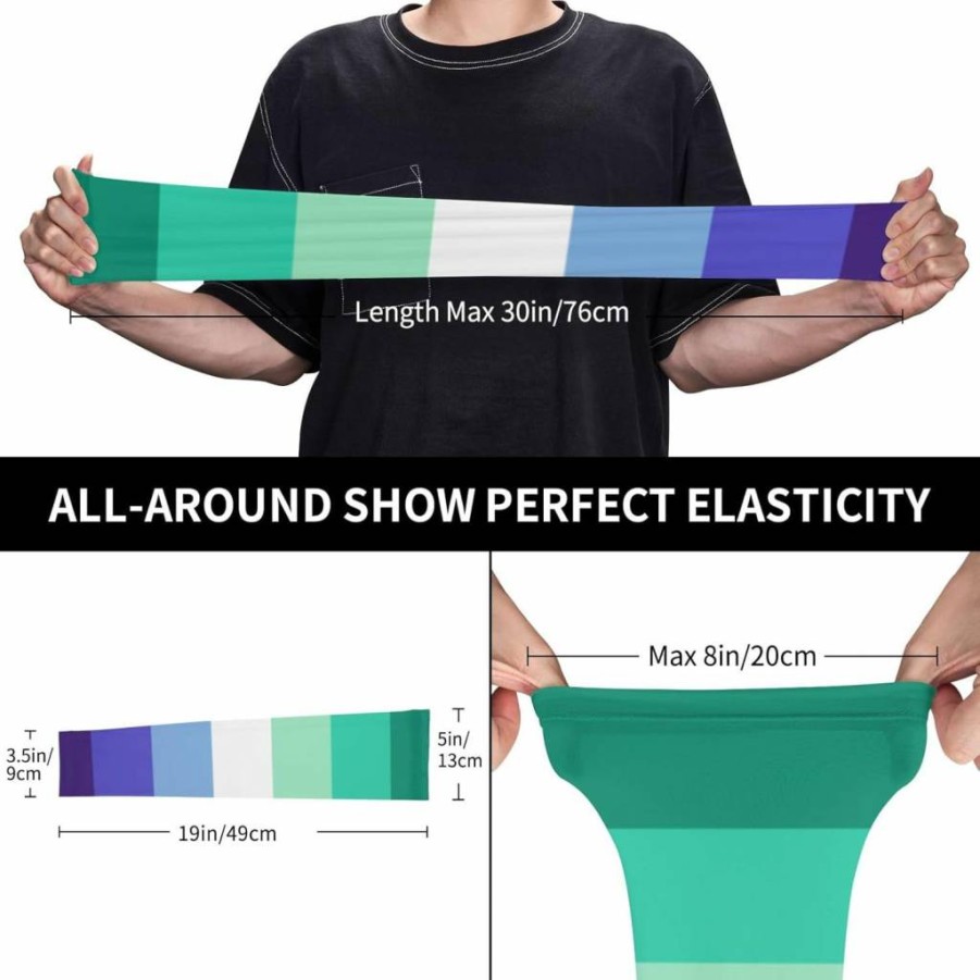 TEEMAD Unisex Pride Flag UV Protection Arm Sleeves - Gay Man Compression Sun Sleeves for Sun Protection & Sports