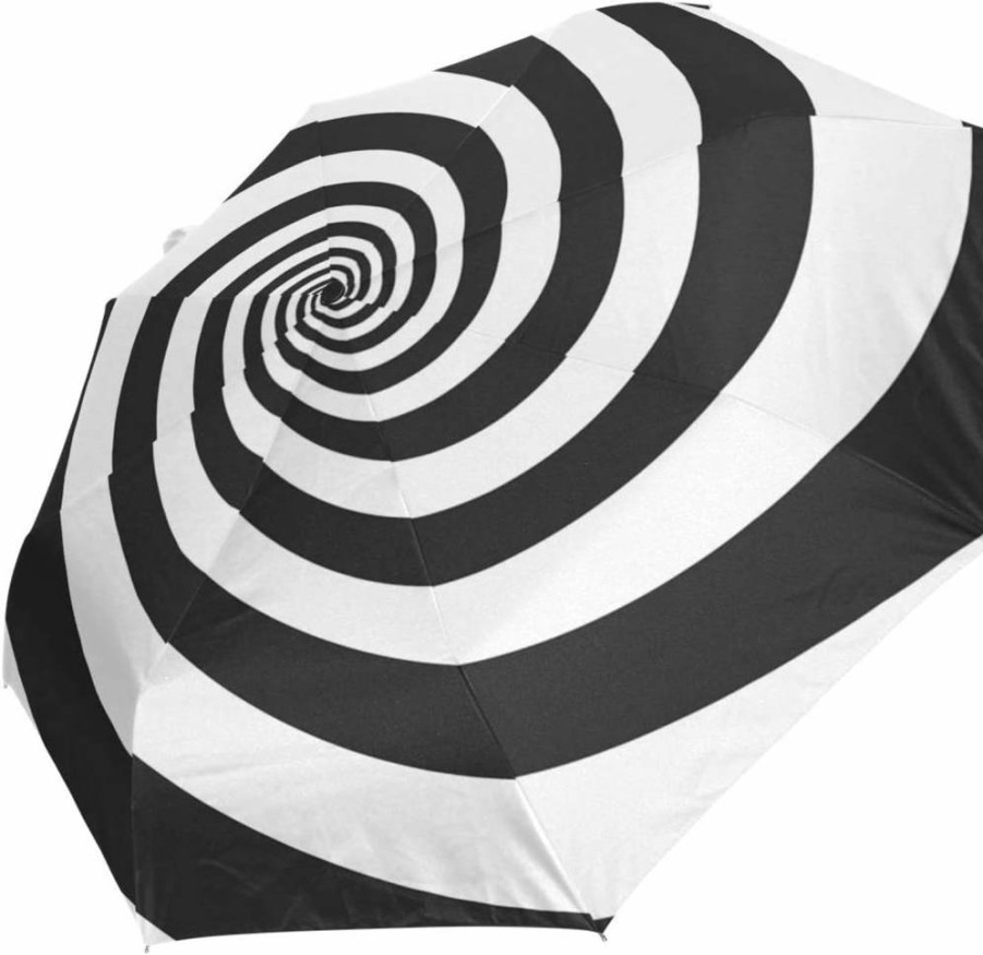 ANINILY Hypnotic Psychedelic Spiral Umbrella - Windproof Travel Umbrella with UV Protection for Men & Women, Perfect for Rain & Outdoor Use