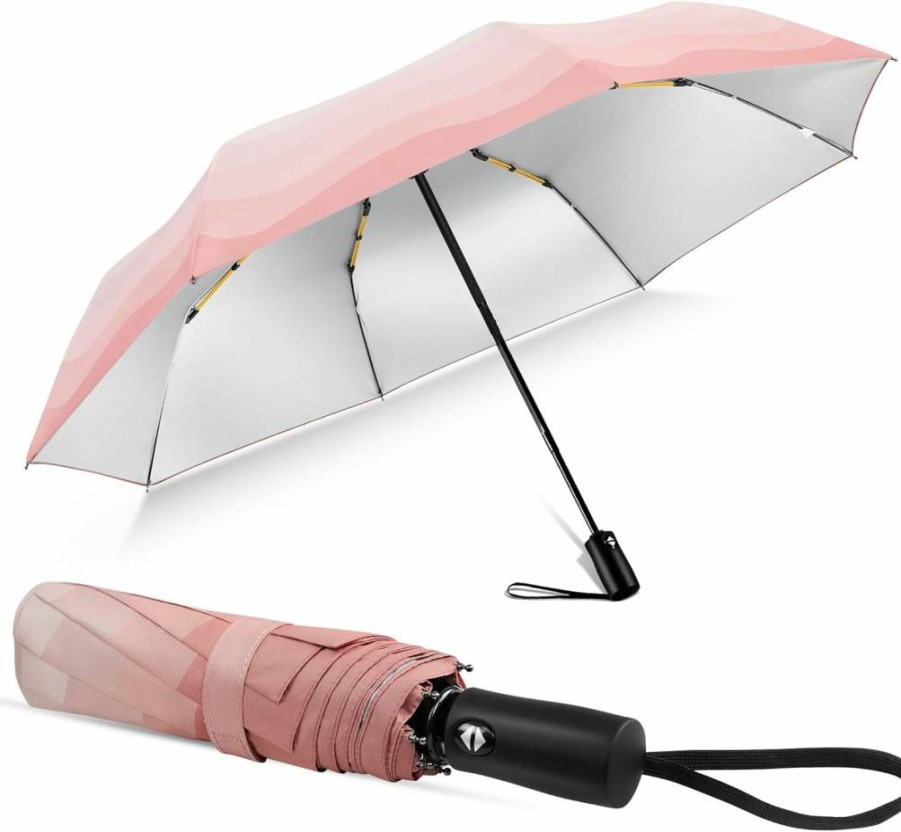 Lejorain Automatic Folding Sun Umbrella for Women - UV Protection, Lightweight, Compact Travel, Fashionable Design for Rain and Golf Use