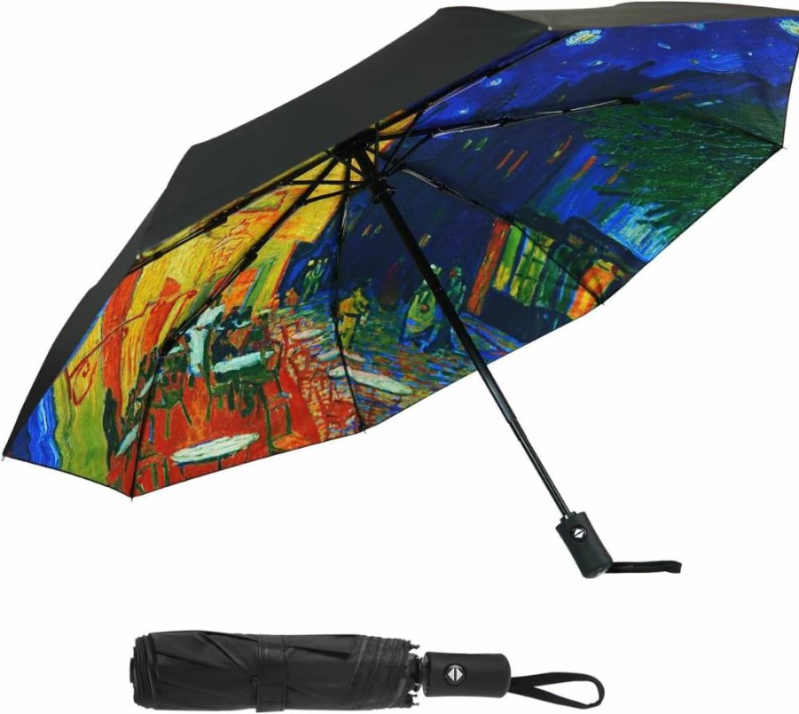 SY COMPACT Windproof Automatic Travel Umbrella - Compact Folding Umbrella for Rain & Storm - Lightweight Portable Design - Factory Direct Outlet