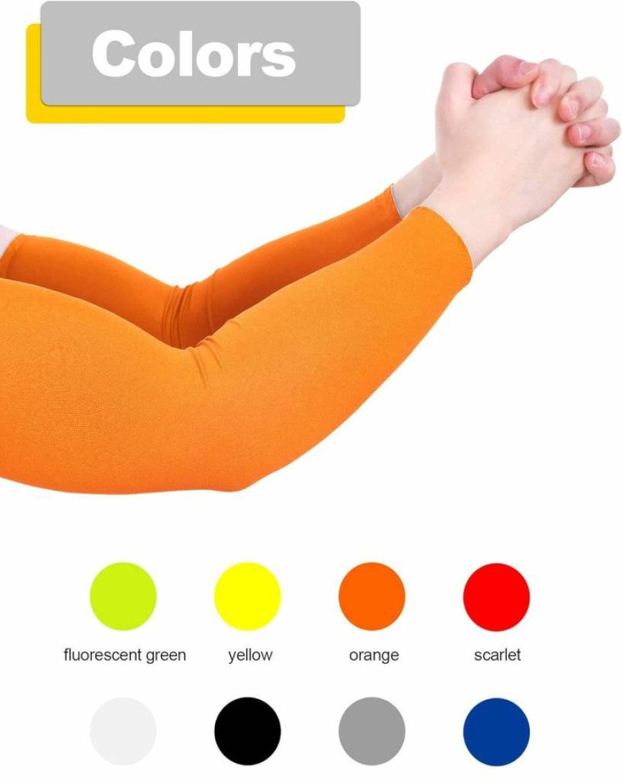 Mudder 8 Pairs UV Protection Arm Sleeves for Men & Women - Cooling Sunblock Tattoo Cover Up Sleeves for Outdoor Sports