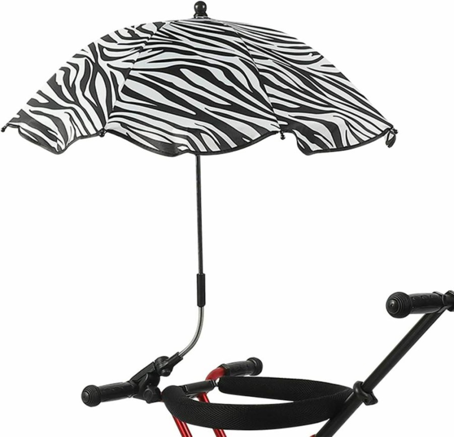 CDQL Adjustable UV Protection Baby Stroller Sun Shade - Clip-On Parasol for Toddlers 1-3 Years, Beach Wheelchair & Travel Umbrella