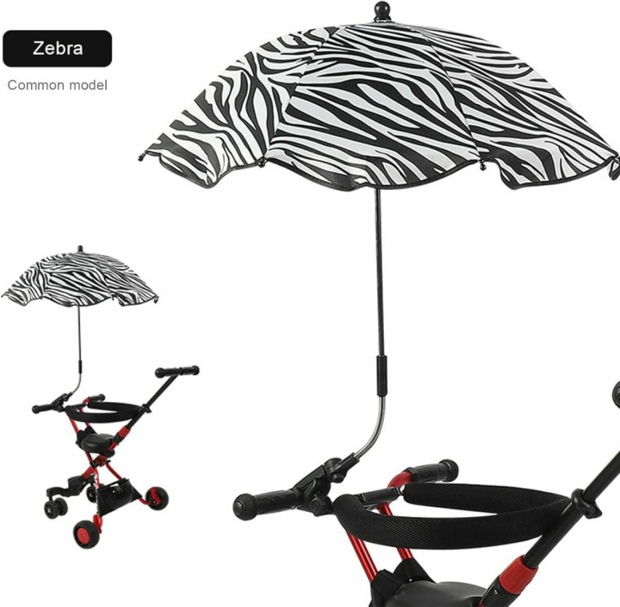 CDQL Adjustable UV Protection Baby Stroller Sun Shade - Clip-On Parasol for Toddlers 1-3 Years, Beach Wheelchair & Travel Umbrella