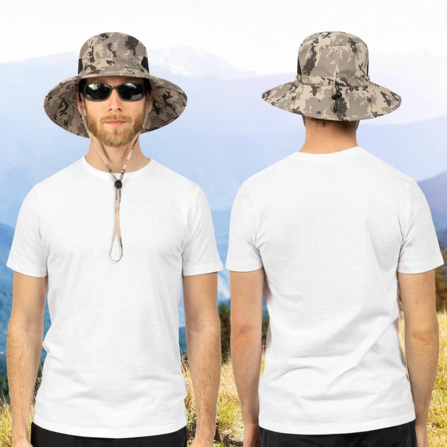 SUN CUBE UPF 50+ Wide Brim Sun Hat for Men & Women, Safari Bucket Hat with UV Protection for Fishing, Hiking, Beach, and Outdoor Activities
