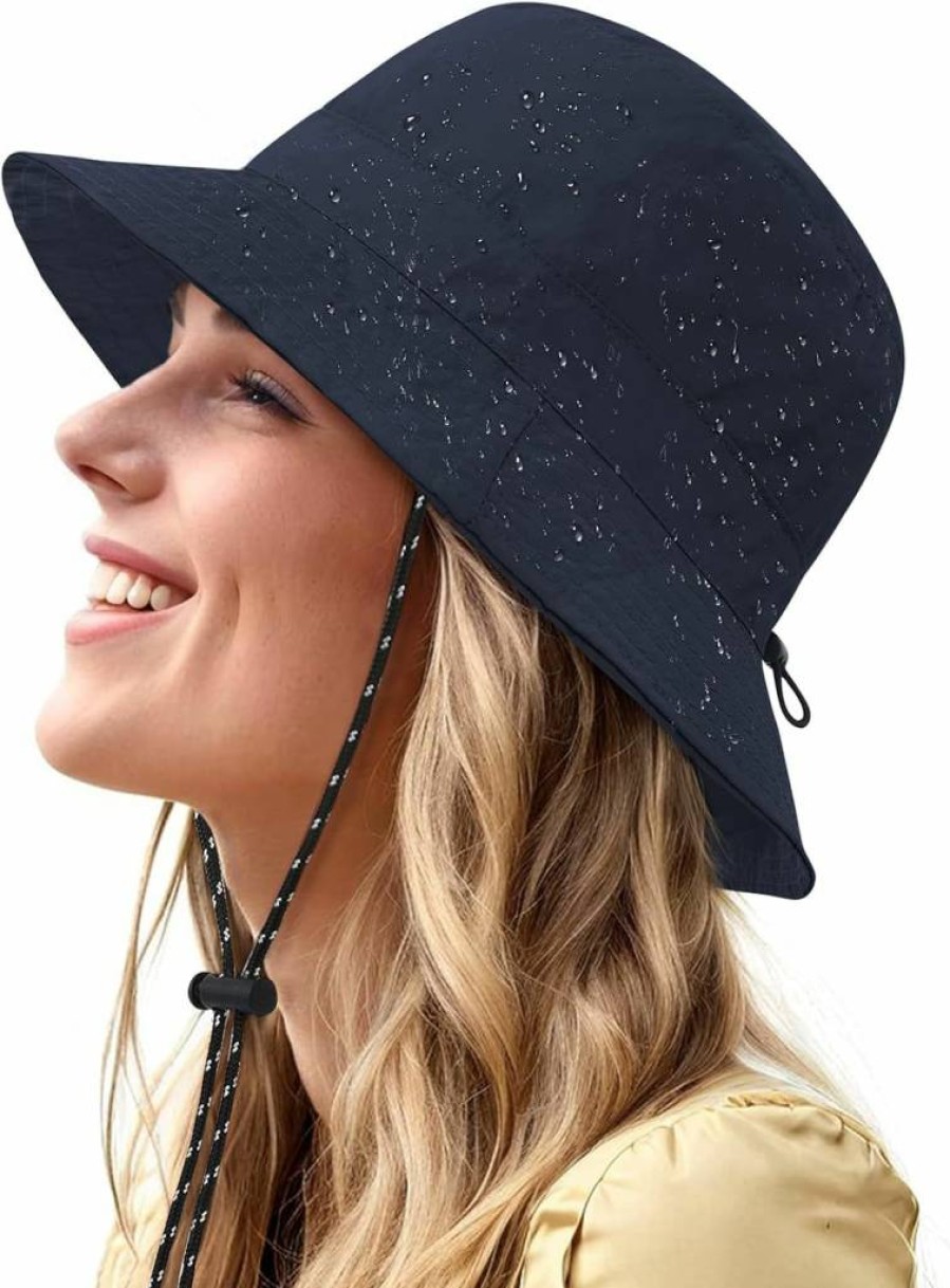 American Trends Waterproof Sun Hat for Women & Men – Wide Brim UV Protection Bucket Hat, Packable for Travel, Beach, Hiking, and Fishing