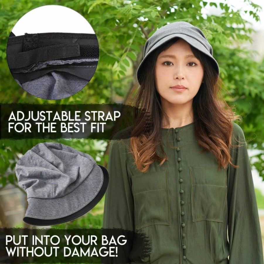 CHARM Women's Japanese Style Sun Hat - Organic Cotton, Soft Brim, UV Protection, Summer Beach Hat