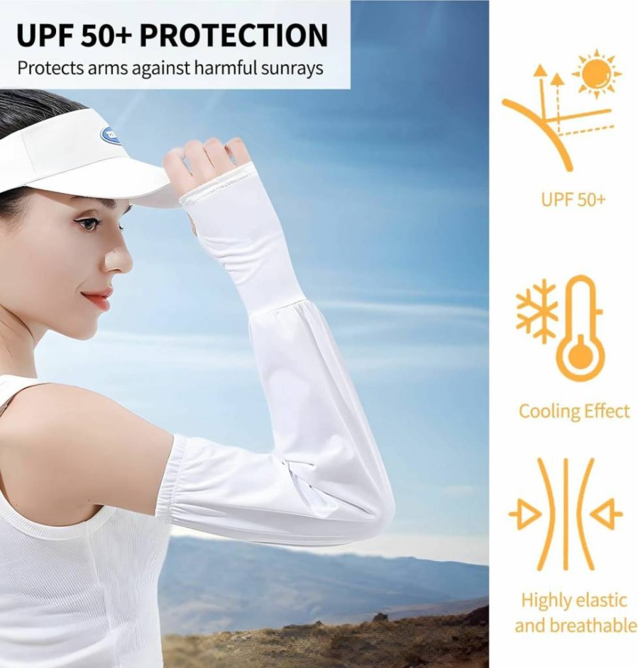 Homelove UPF 50+ Sun Protection Arm Sleeves for Men & Women - Cooling UV Athletic Sleeves for Golf, Football & Outdoor Sports