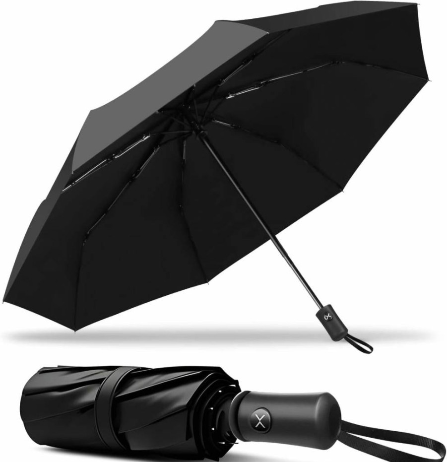 XIXVON Compact Automatic Umbrella | UPF 50+ 99% UV Protection | Lightweight Windproof Travel Umbrella | Portable Folding Sun & Rain Umbrella