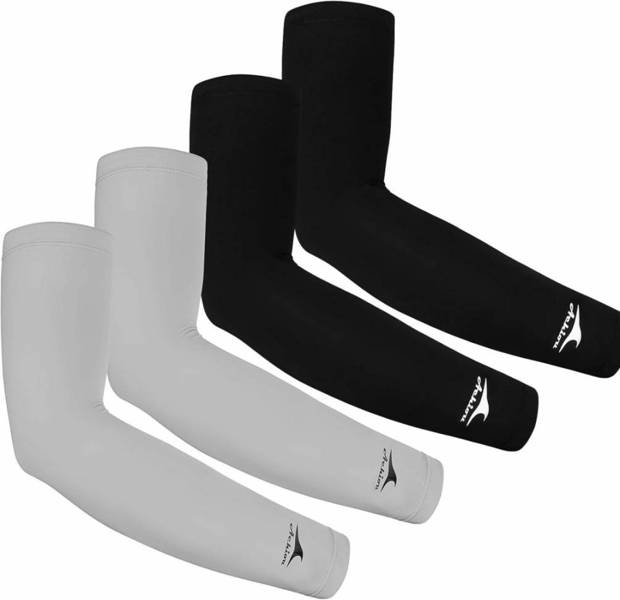 Achiou UPF 50+ Cooling Arm Sleeves for Women & Youth - Sun Protection Compression Sleeves for Volleyball, Sports & Summer Activities