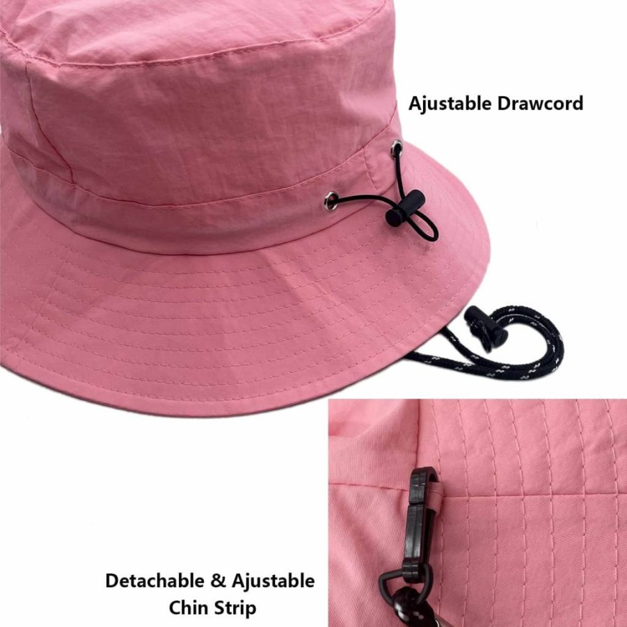 Woogwin Waterproof Boonie Hat - Packable Safari Sun Hat with UV Protection & Chin Strap for Men Women