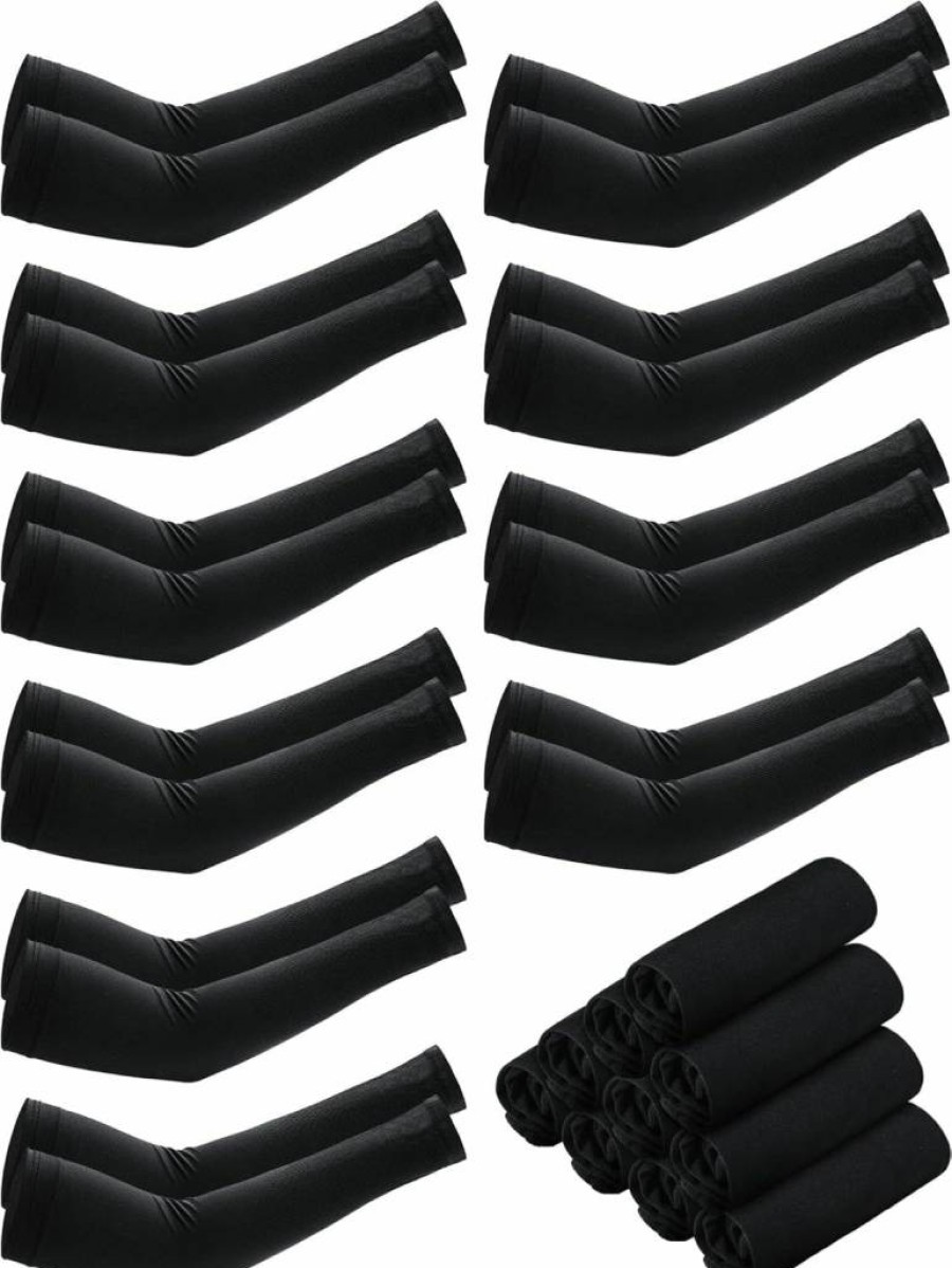 Kigeli 36 Pairs Cooling UV Protection Arm Sleeves Bulk for Men & Women - Sunblock Tattoo Cover Sports Sleeves Summer Essential