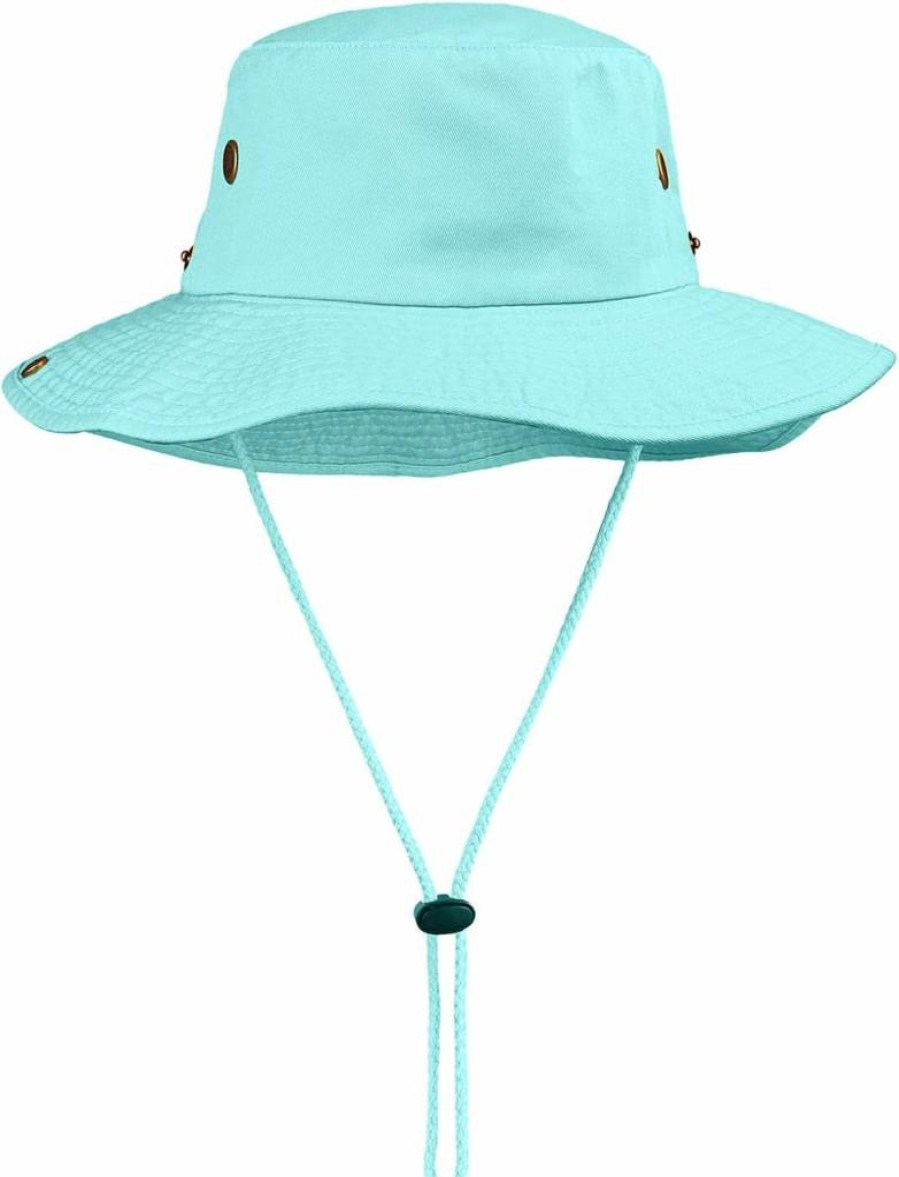 Falari 100% Cotton Wide Brim Boonie Hat for Men & Women - UV Sun Protection Safari Bucket Hat for Hiking, Fishing & Outdoor Activities