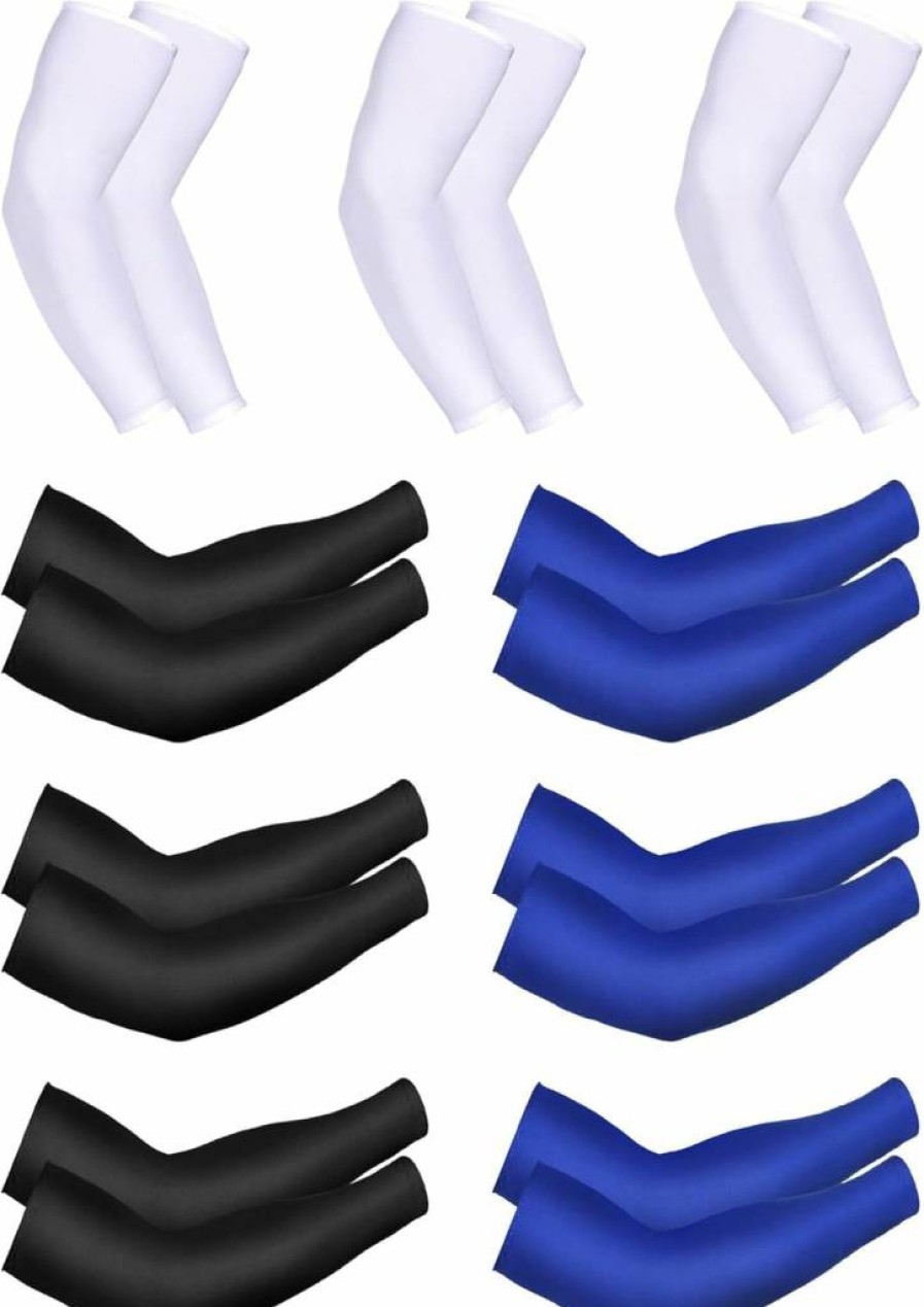Bememo Unisex Cooling UV Protection Arm Sleeves - 9 Pairs Ice Silk Sun Sleeves for Men & Women