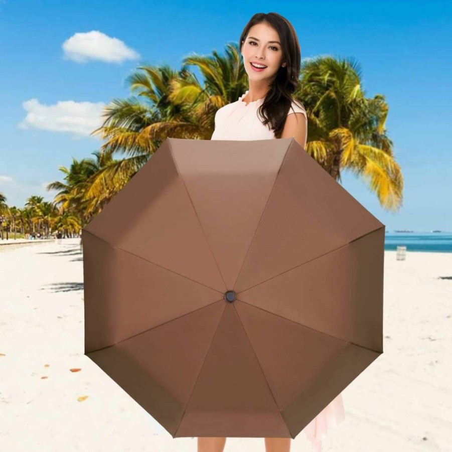 Cuby Compact UV Sun Umbrella - Lightweight Portable Travel Umbrella with 99% UV Protection & Rainproof Black Coating