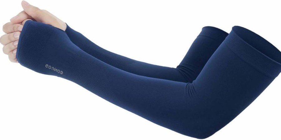 GOUNOD Women's Sun Protection Gardening Sleeves with Thumb Holes - SPF UV Blocking Cooling Arm Covers for Outdoor Activities