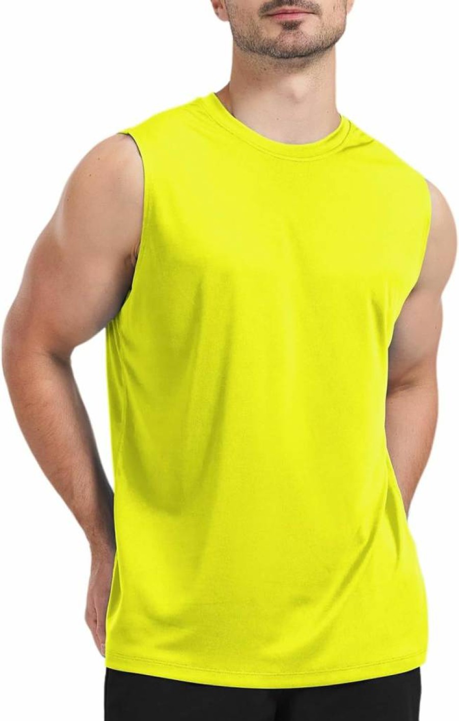 Upocool Men's UPF 50+ Sleeveless Quick Dry Workout Shirt - UV Protection Gym Tank Top for Swimming Running & Athletic Training