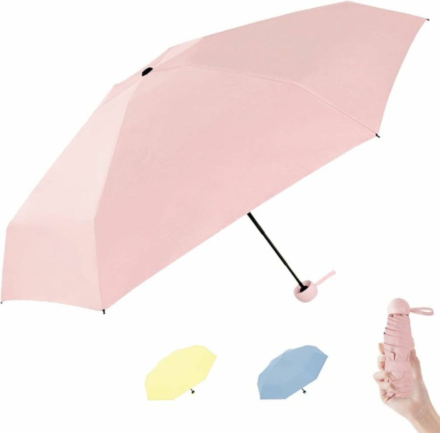 Pumi-geous Compact Travel Umbrella with UV Protection - Lightweight, Portable, Folding Mini Umbrella for Women, Girls, Purse, Car, Backpack