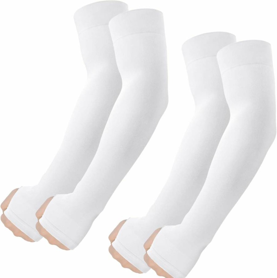 ROXUN UV Protection Arm Sleeves with Thumb Hole, Cooling Compression Sun Sleeves for Men & Women, Athletic Sports Arm Covers for Running Cycling Golf