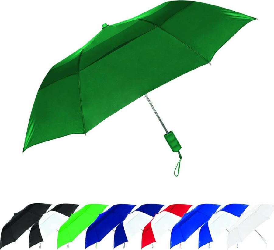STROMBERGBRAND UMBRELLAS 42" Windproof Automatic Folding Umbrella - Compact, Durable Fiberglass for Men & Women - Rain, Wind & Sun Protection