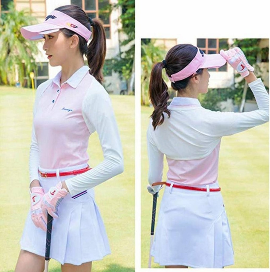 2Pcs JDYaoYing UV Protection Cooling Arm Sleeves for Women - Sun Shield for Golf, Running, Riding & Outdoor Activities