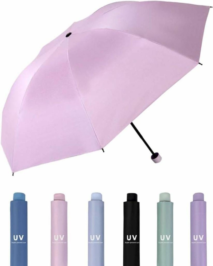 Merciband Foldable Umbrella with Rain & UV Protection - 2-in-1 Compact Travel Umbrella in 6 Colors
