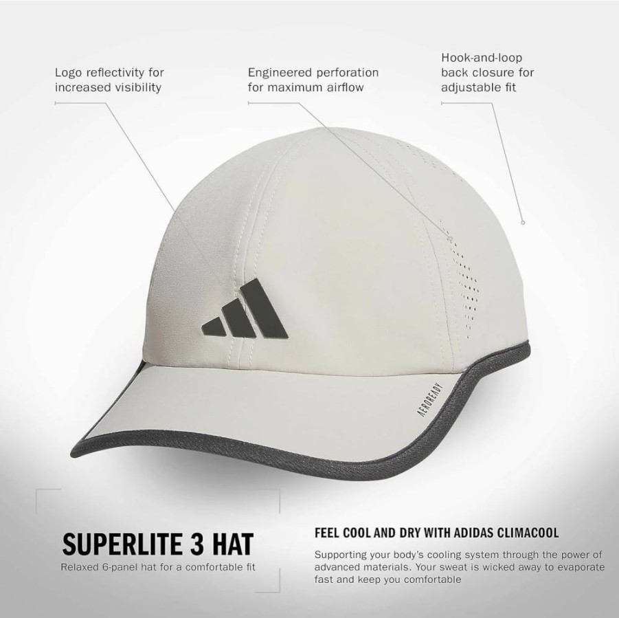 Adidas Men's Superlite Performance Cap - Adjustable Relaxed Fit Baseball Hat for Sports & Casual Wear