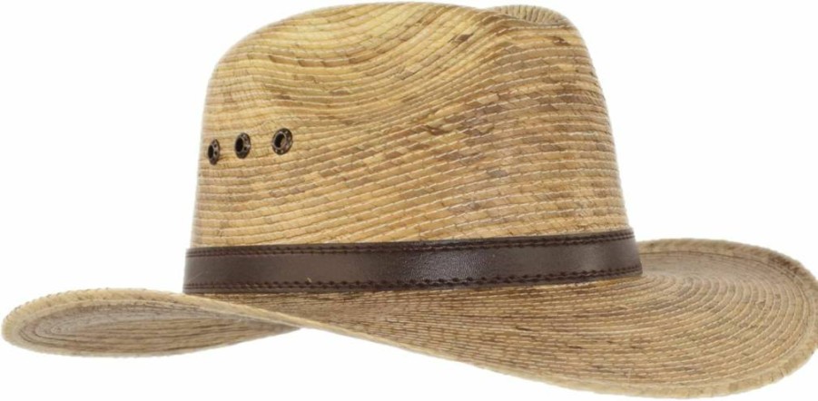 Rising Phoenix Industries Natural Palm Leaf Fedora Hat for Men & Women – UV UPF Sun Protection, Wide Brim Trilby Golf Hat