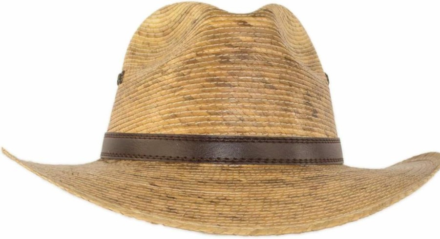 Rising Phoenix Industries Natural Palm Leaf Fedora Hat for Men & Women – UV UPF Sun Protection, Wide Brim Trilby Golf Hat