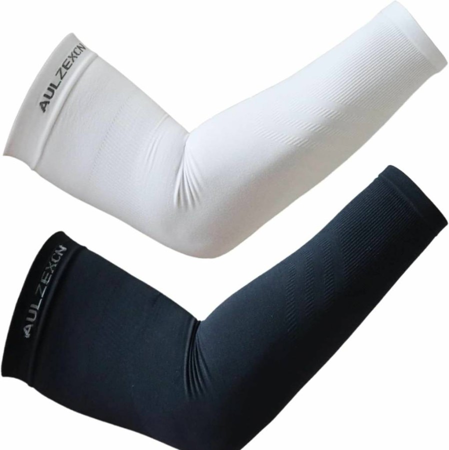 AULZEXCN Cooling UV Sun Protection Arm Sleeves for Men & Women – Athletic Compression Sleeves, Tattoo Cover Up, Sports & Outdoor Activities