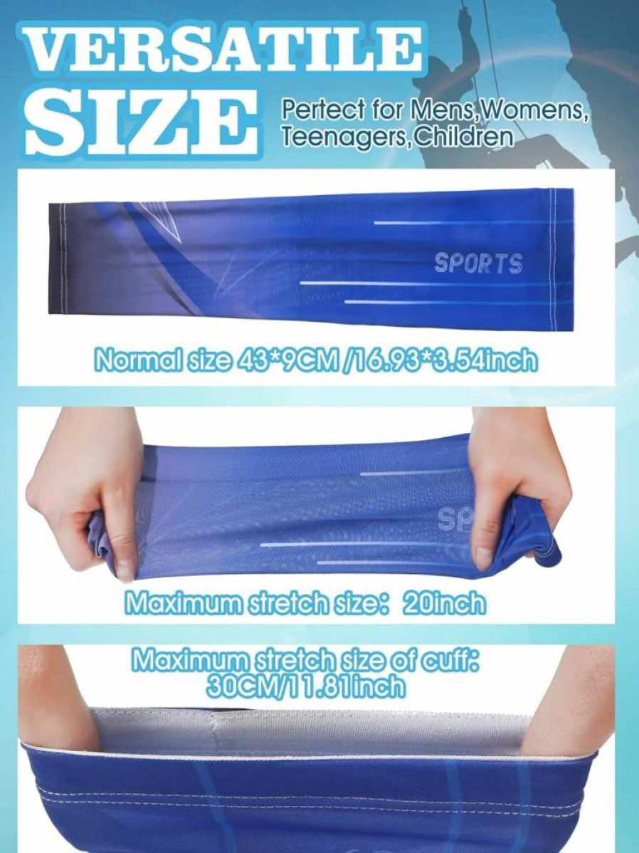 Tisancy 10 Pairs UV Protection Arm Sleeves Cooling Anti-Slip Compression Sleeves for Sports Cycling Running Outdoor Activities