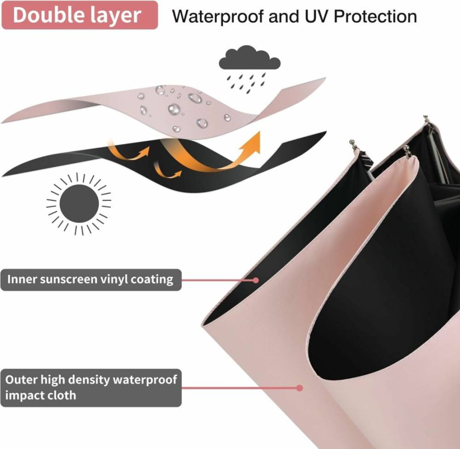 Prospo 62 Inch Automatic Open Golf Umbrella - Windproof, Waterproof, Double Canopy Design for Sun and Rain Protection (Sky Blue)