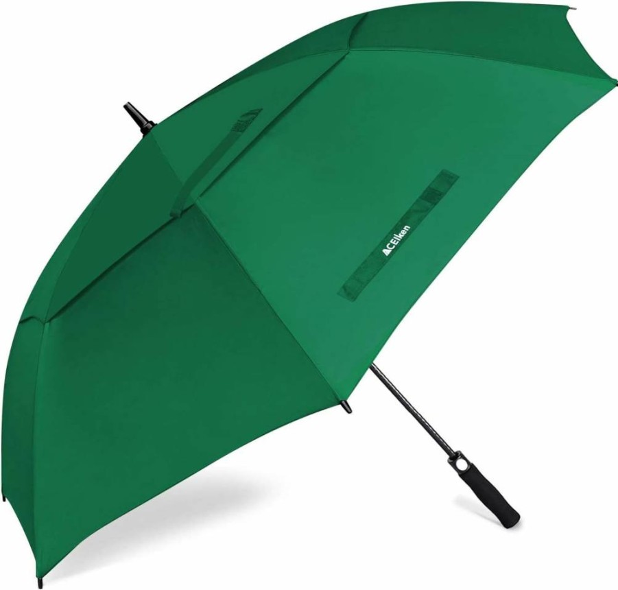 ACEIken Golf Umbrella 62 Inch Automatic Open - Windproof, Waterproof, Double Canopy, Vented Design for Men & Women - Oversize UV Protection Umbrella