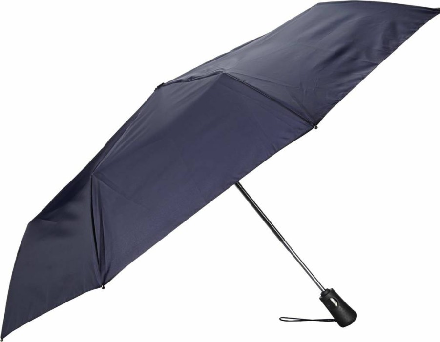 totes Auto Open Close Compact Travel Umbrella - Windproof, UV Protection, Water-Repellent, Folding Portable Umbrella for Car, Backpack, Purse