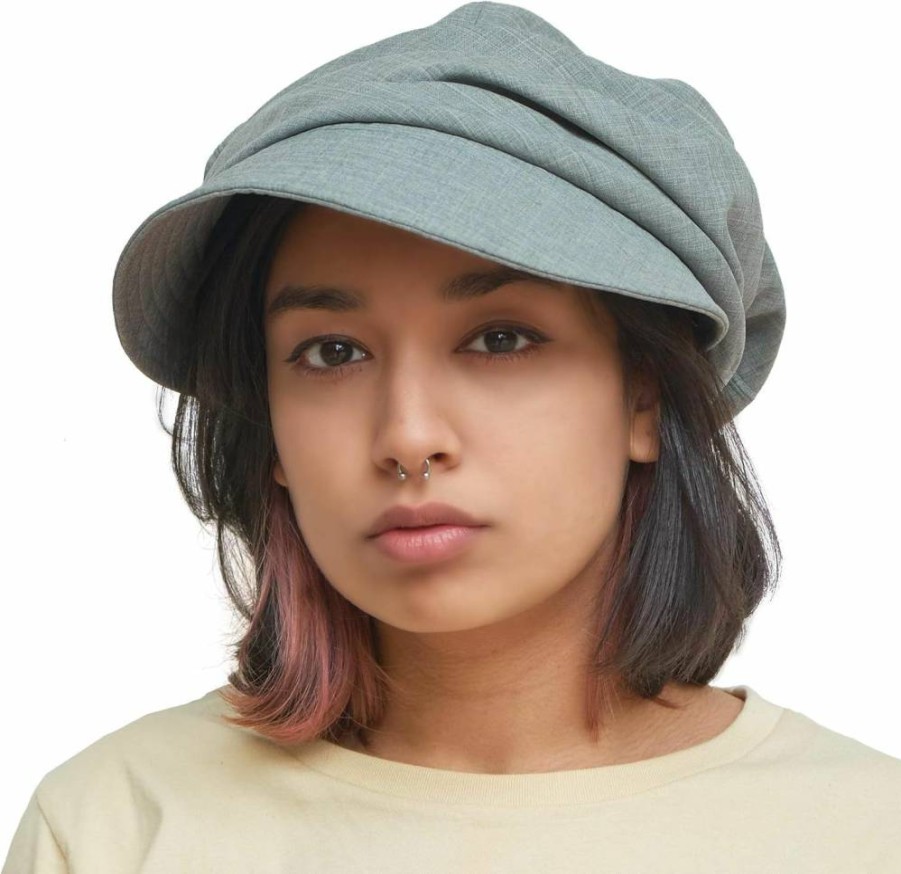 CHARM Women's Organic Cotton Sun Hat - Foldable UV Protection Visor for Summer, Spring, Chemo & Sensitive Skin