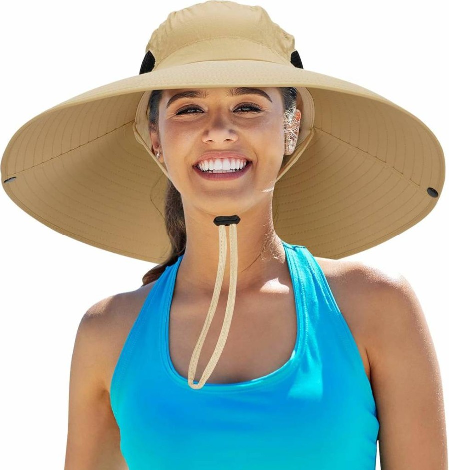 Leotruny UPF50+ Waterproof Wide Brim Sun Hat for Women - Fishing, Hiking, Camping & Outdoor Activities Bucket Hat