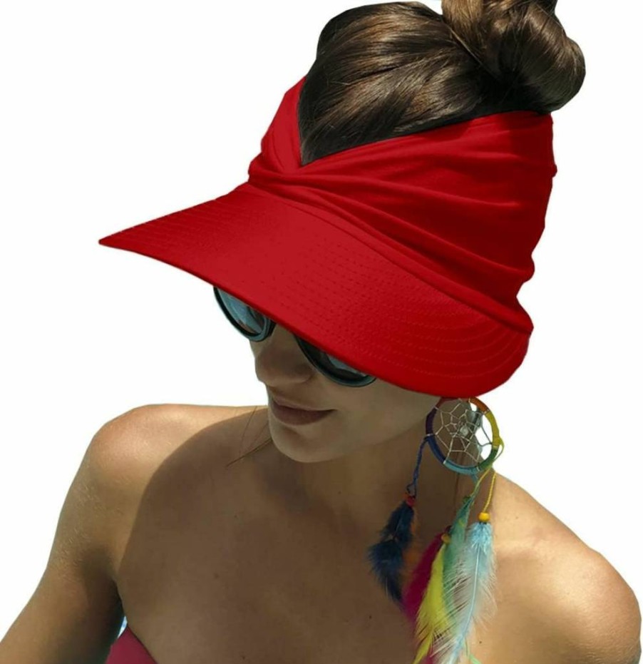FASHIXD Women's Wide Brim Sun Hat with UV Protection – Foldable Summer Beach & Golf Visor Hat for Outdoor Activities
