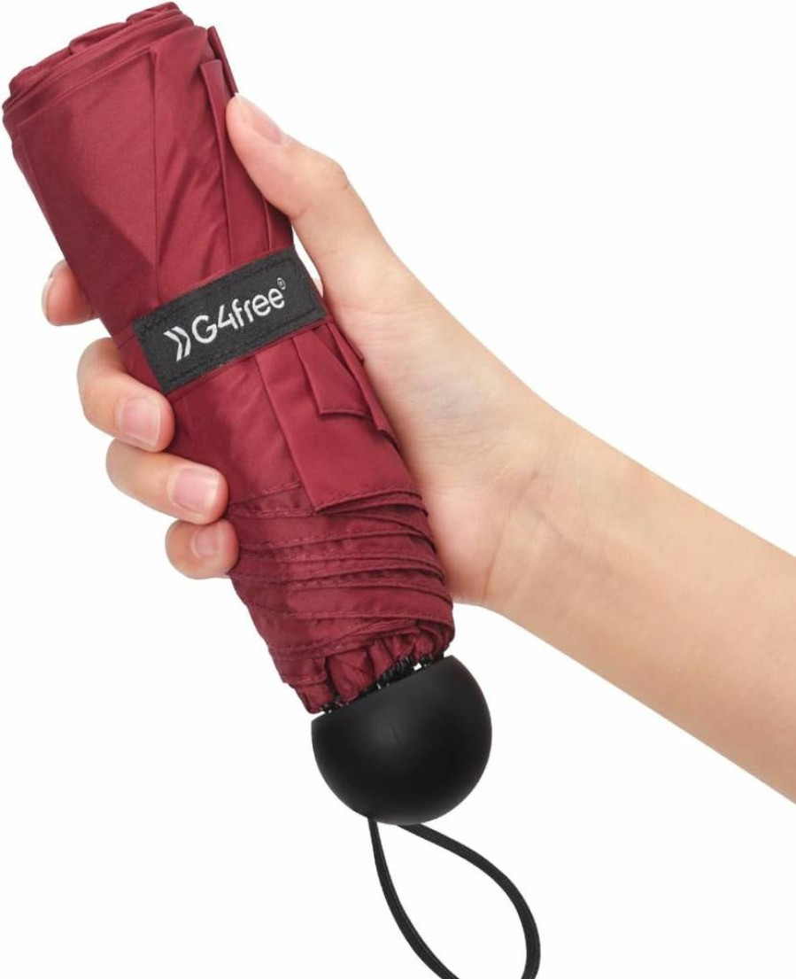 G4Free Compact Travel Umbrella with UPF 50+ UV Protection - Lightweight Sun Blocking Folding Umbrella for Men and Women