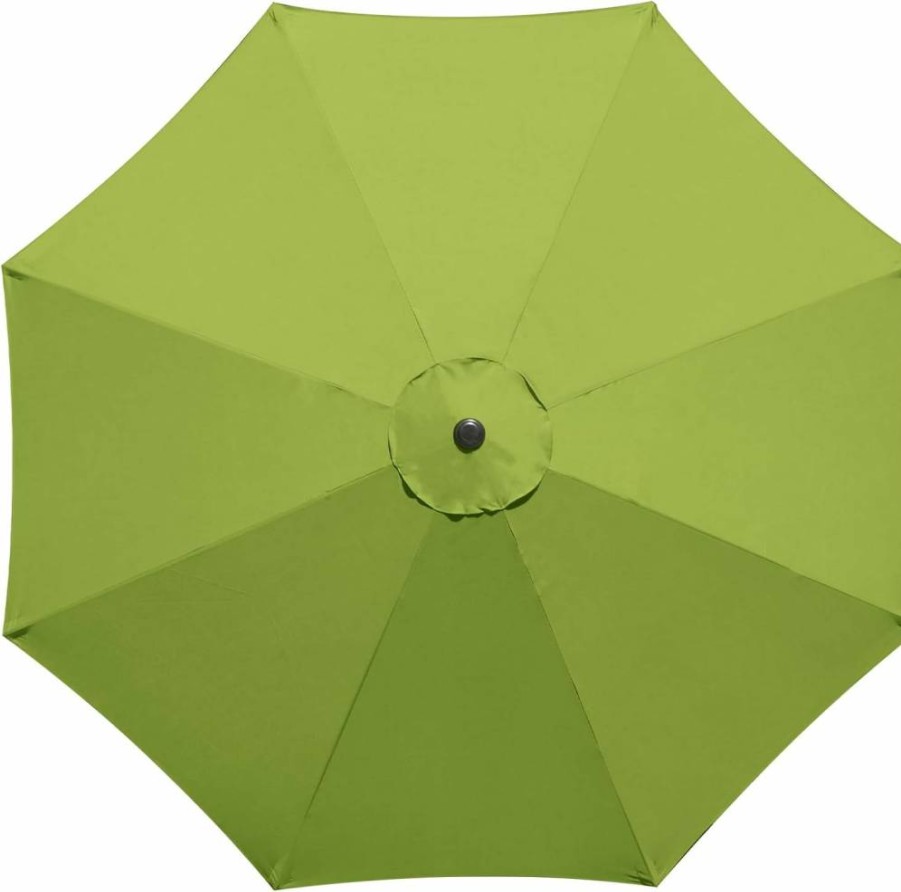 YOUGE OUTDOOR 10FT Replacement Umbrella Canopy for 8-Rib Patio Market Table Umbrellas - Heavy Duty UV Protective Sage Green Cover Only
