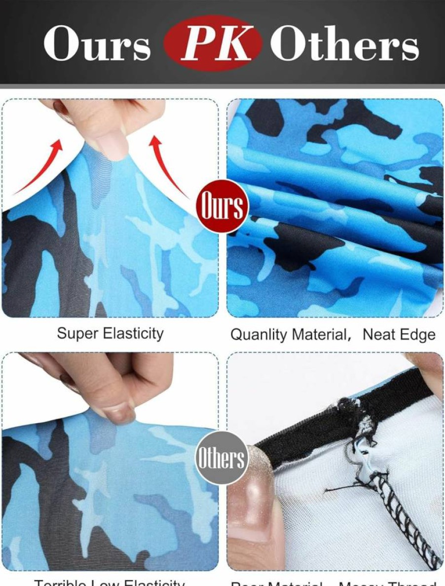 Hicarer Unisex UV Protection Arm Sleeves - 12 Pairs Cooling Ice Silk Sun sleeves for Men & Women - Camouflage Design, Breathable & Lightweight Sunscreen Arm Covers