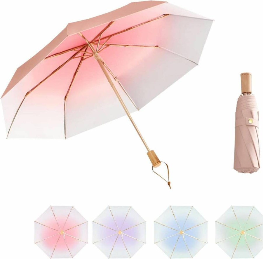 Dlin Compact UV Protection Sun Umbrella - Lightweight Portable Folding Parasol for Men and Women, Ideal for Walking and Outdoor Use