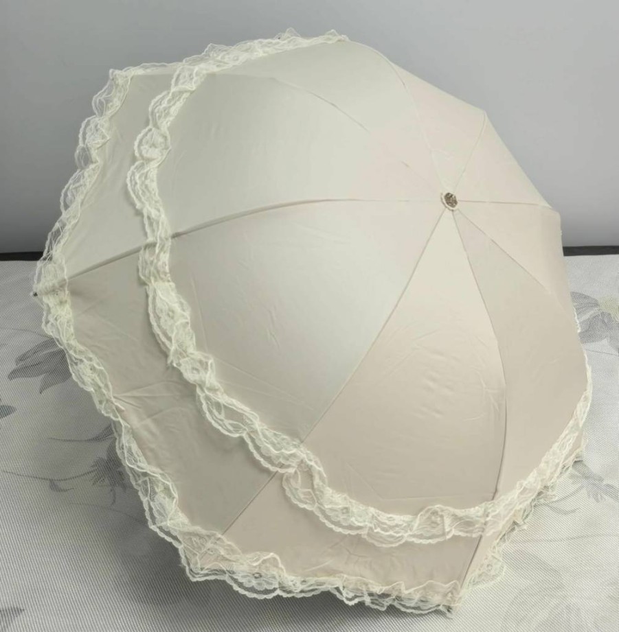 URAWESO Gothic Lolita Umbrella Vintage Lace Parasol with UV Protection for Cosplay, Photoshoot, and Party Decor
