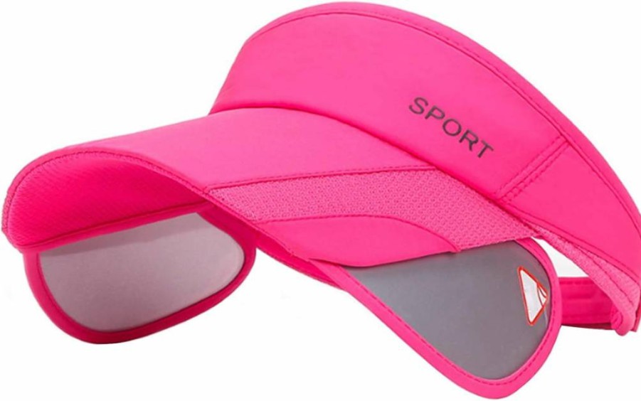 RRiody Women's Summer UV Protection Sun Visor Hat - Adjustable Golf & Tennis Cap with Retractable Brim for Beach Sports