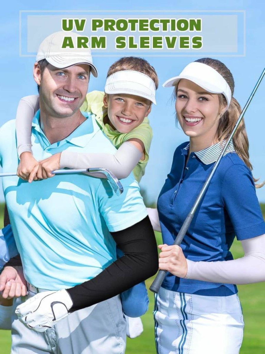 Hicarer UV Protection Arm Sleeves for Men & Women - Cooling Compression Sports Sleeves for Golf, Baseball, Basketball - Green Camo Sun Guard (10 Pairs)