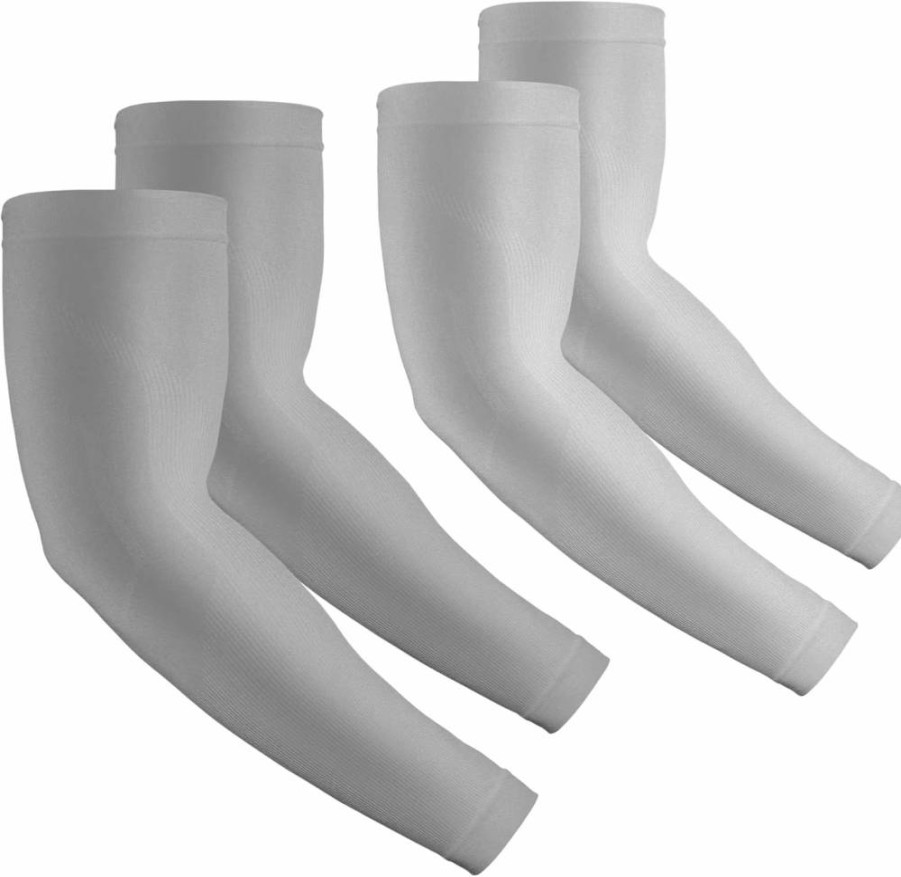 Rescoto 2 Pairs UPF 50+ UV Protection Arm Sleeves for Men & Women, Cooling Compression Sun Sleeves, Tattoo Cover, Youth Athletic Sunscreen Arm Guards