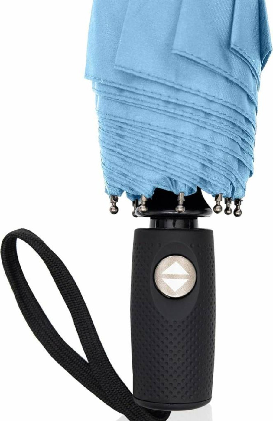 RainPlus Windproof Travel Umbrella - Compact Automatic Folding Umbrella for Men & Women - Strong Wind Resistant Portable Umbrella for Car, Backpack, Purse